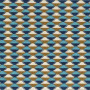 Jacquard outdoor non feu Moki ocre turquoise Casamance