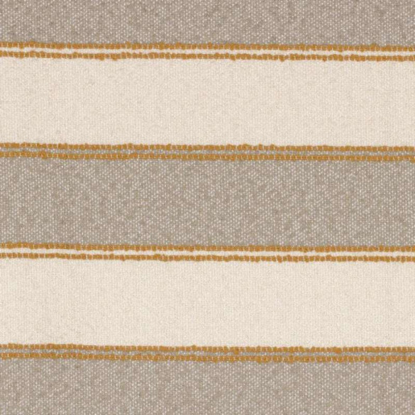 Tissu rayé Apache taupe ocre Casamance
