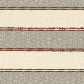 Tissu rayé Apache taupe terracotta Casamance
