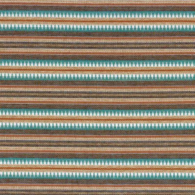 Jacquard tissé non feu Serapes turquoise marine Casamance