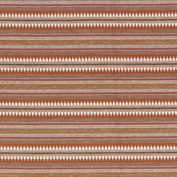 Jacquard tissé non feu Serapes rouge terre taupe Casamance