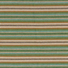 Jacquard tissé non feu Serapes ocre vert Casamance