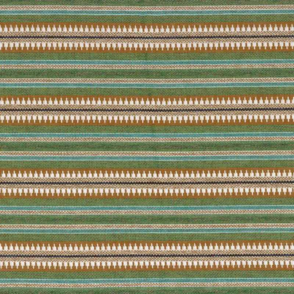 Jacquard tissé non feu Serapes ocre vert Casamance