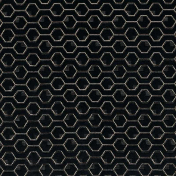 Jacquard velours Mayfair noir Casamance