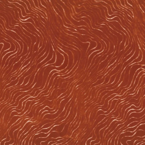 Jacquard velours Piti orange brule Casamance