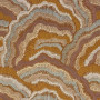 Tissu brodé Annella ocre celadon Casamance