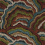 Tissu brodé Annella topaze acajou fonce Casamance