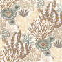Tissu brodé Moana céladon vanille Casamance