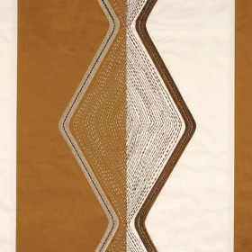 Tissu brodé Mesa mordoré Casamance