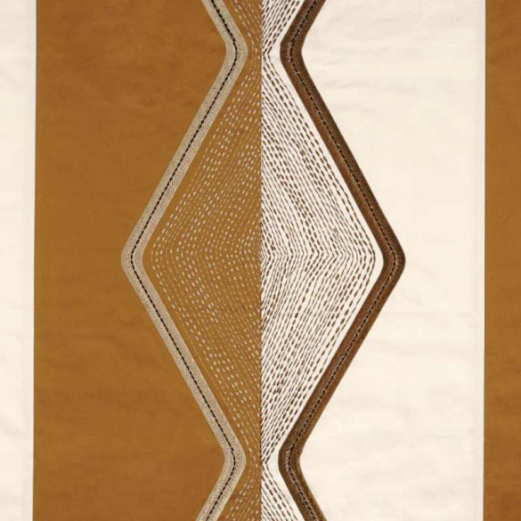 Tissu brodé Mesa mordoré Casamance