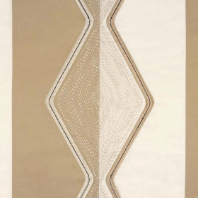 Tissu brodé Mesa beige Casamance