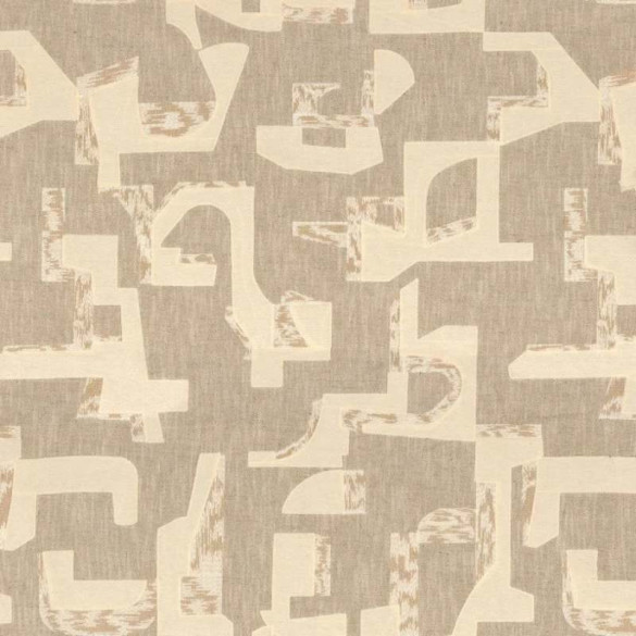 Tissu brodé Colorado naturel Casamance