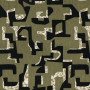 Tissu brodé Colorado vert Casamance