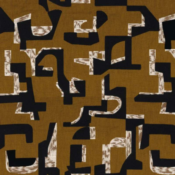 Tissu brodé Colorado mordore Casamance