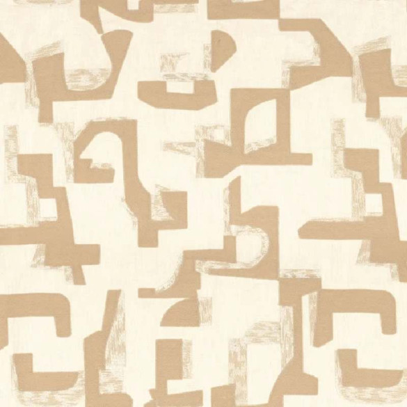 Tissu brodé Colorado crème Casamance