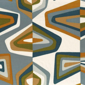 Tissu brodé West Dream celadon olive Casamance