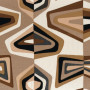 Tissu brodé West Dream praline noir Casamance