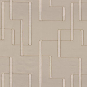 Jacquard géométrique Lusio marron glacé Casamance