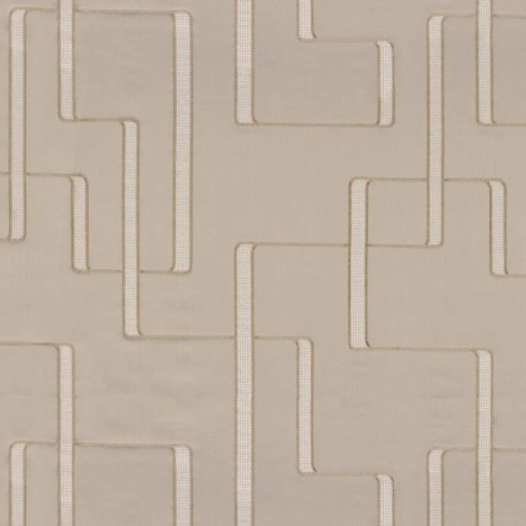 Jacquard géométrique Lusio marron glacé Casamance
