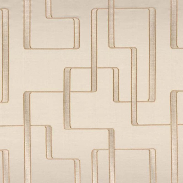 Jacquard géométrique Lusio sable Casamance