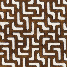 Jacquard velours Bryce mordoré Casamance