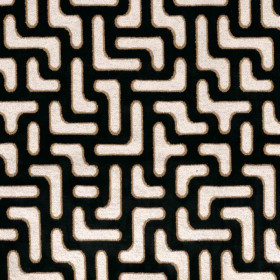 Jacquard velours Bryce noir Casamance