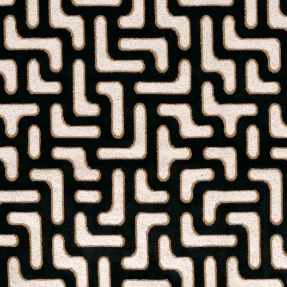 Jacquard velours Bryce noir Casamance