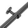 Support berceau Ø28 mm argent vieilli 60 mm