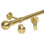 Kit tringle à rideau décor laiton mat Ø28 mm x 250 cm