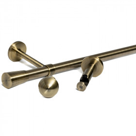 Kit tringle à rideau bronze Ø20 mm x 250 cm