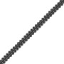 Galon épi de blé 9 mm gris anthracite, au mètre