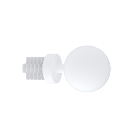 2 Embouts boule Ø20 mm Blanc Mat