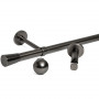 Kit tringle à rideau argent vieilli Ø20 mm X 200 cm