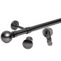 Kit tringle à rideau argent vieilli Ø28 mm X 250 cm