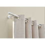 Kit tringle à rideau blanc brossé doré Ø20 mm X 250 cm
