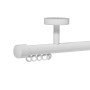 Support plafond en suspension 5 cm pour rail rideau CRS Ø20/28 mm - Blanc