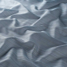 Voile tissé à rayures Pin bleu porquerolles Jab 310 cm