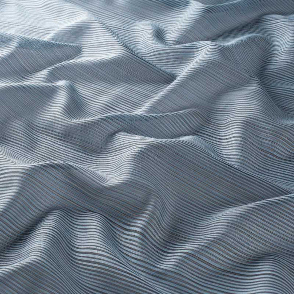 Voile tissé à rayures Pin bleu porquerolles Jab 310 cm