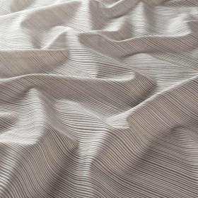 Voile tissé à rayures Pin beige taupe Jab 310 cm