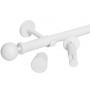 Kit tringle à rideau blanc mat Ø28 mm X 160 - 300 cm
