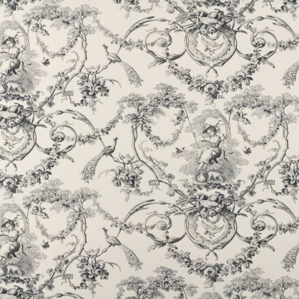 Toile de jouy noir écru Ludivine Thevenon