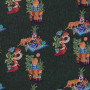Toile de jouy Paresse Mediterraneenne lin vert Thevenon