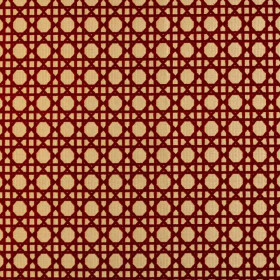Tissu extérieur Cannage velours brique raphia Thevenon