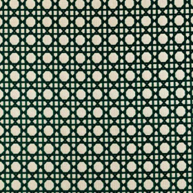 Tissu extérieur Cannage velours vert écru Thevenon