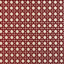 Tissu extérieur Cannage velours rouge carmin écru Thevenon