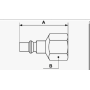 MODEL Raccord pneumatique 1/4" mâle pour agrafeuse