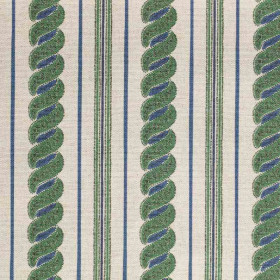 Tissu extérieur Menerbes Stripe thyme écru Thevenon