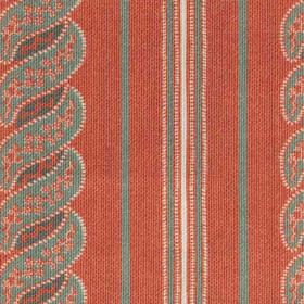 Tissu extérieur Menerbes Stripe cayenne red Thevenon