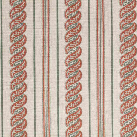 Tissu extérieur Menerbes Stripe cayenne écru Thevenon