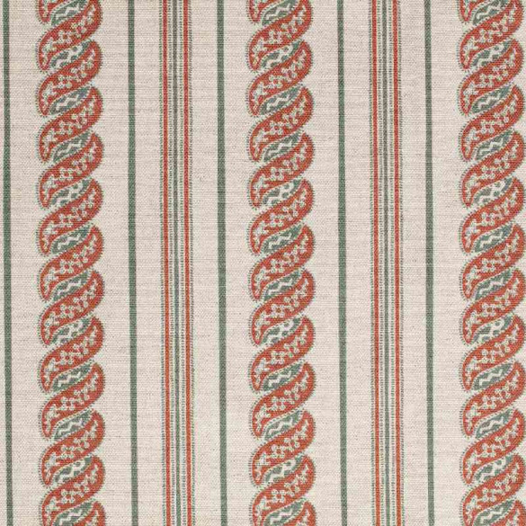 Tissu extérieur Menerbes Stripe cayenne écru Thevenon